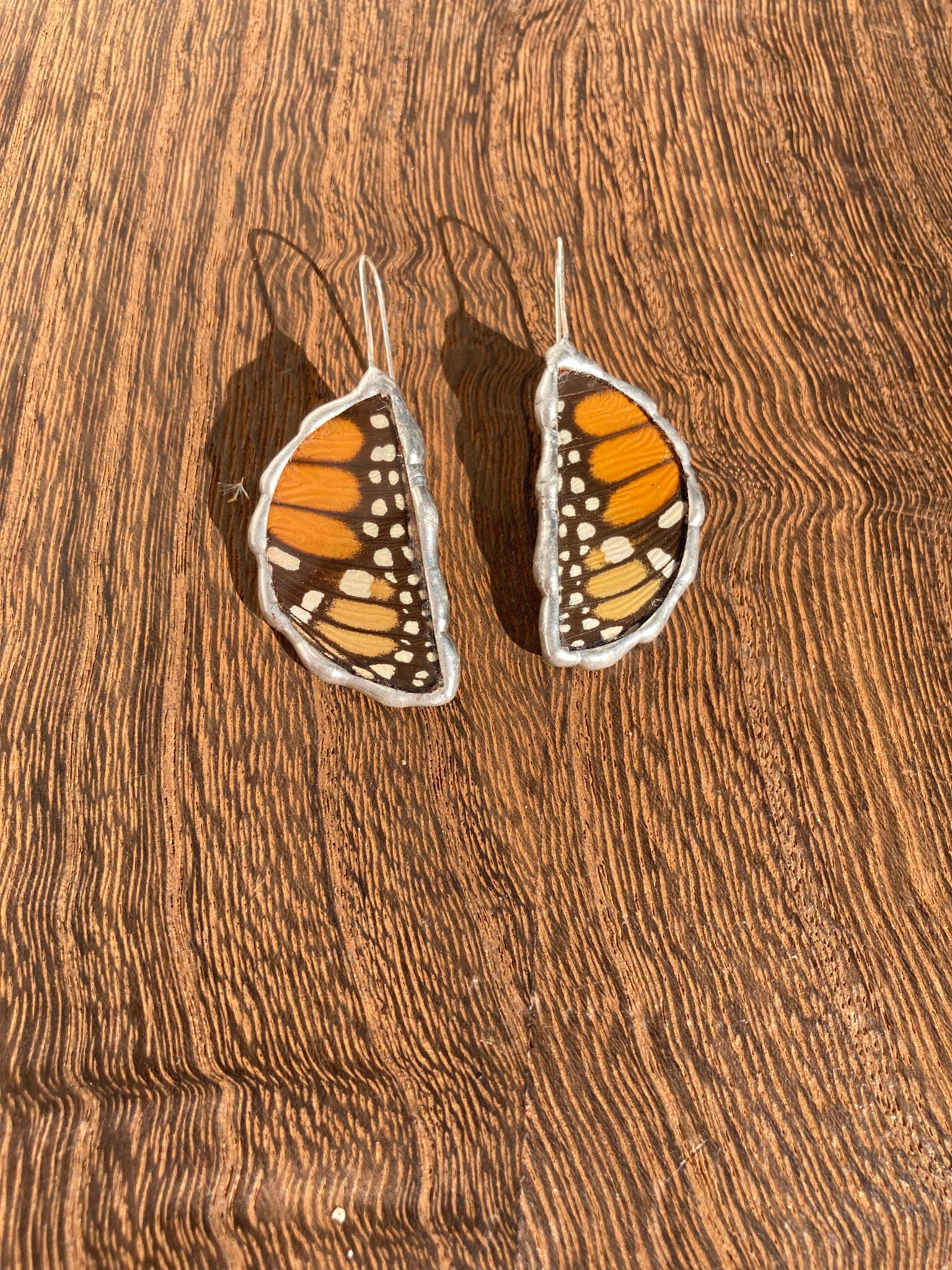 Monarch half moon drop earrings