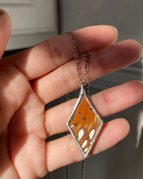 Gulf fritillary necklace