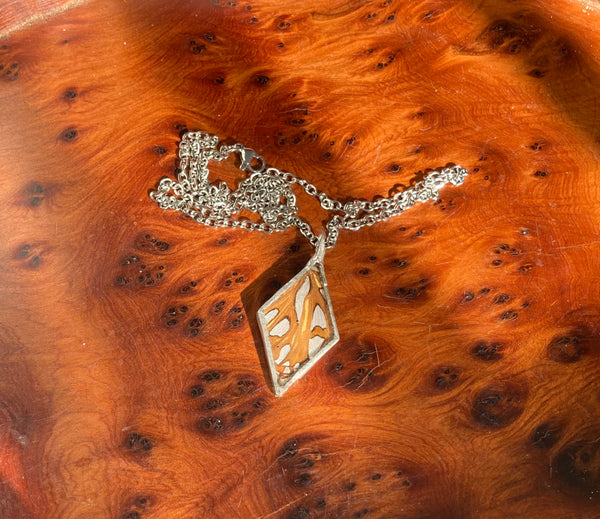 Gulf fritillary necklace