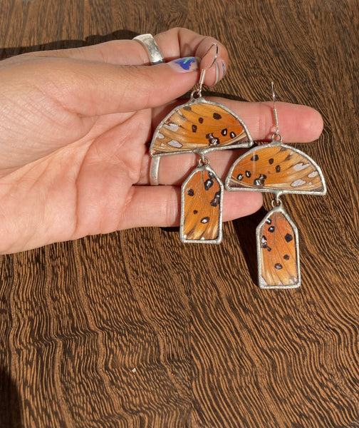 Gulf fritillary mushroom dangles