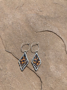 Buckeyes and Dots Hoop Earrings