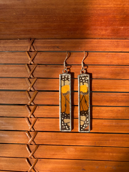 Butterfly wing collage earrings