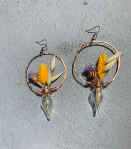 Vase Earrings-round