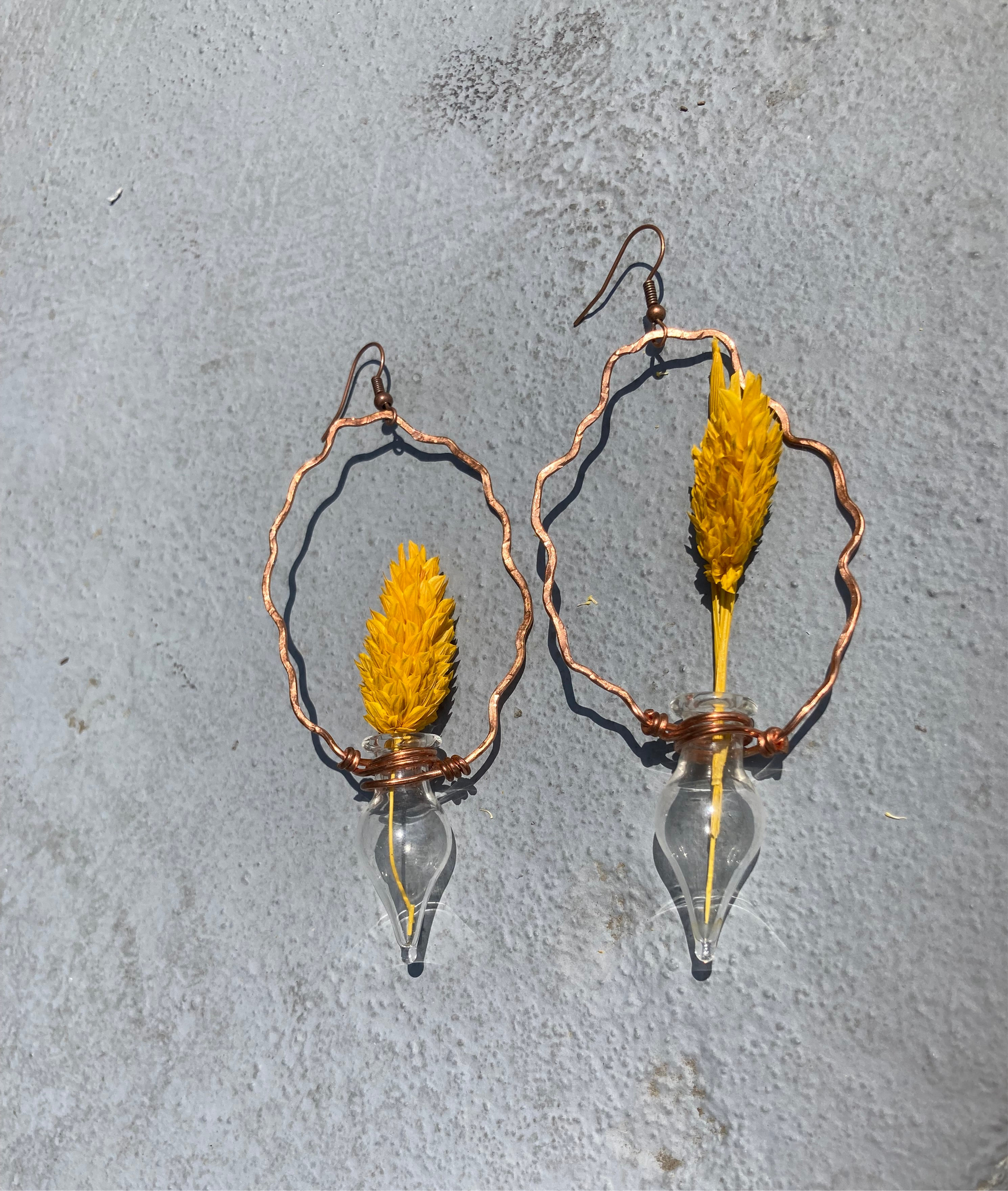 Vase Earrings-tall squiggles II