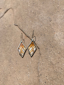 Gulf Fritillary Shorty Earrings *silver plated* posts