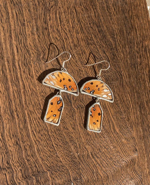 Gulf fritillary mushroom dangles