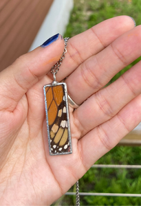 Monarch vertical rectangle necklace