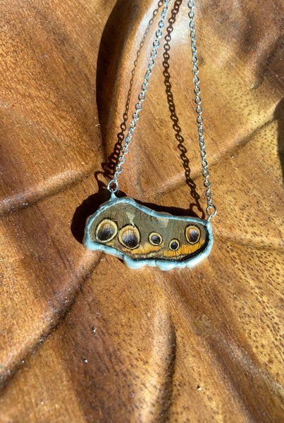 Buckeye blob necklace