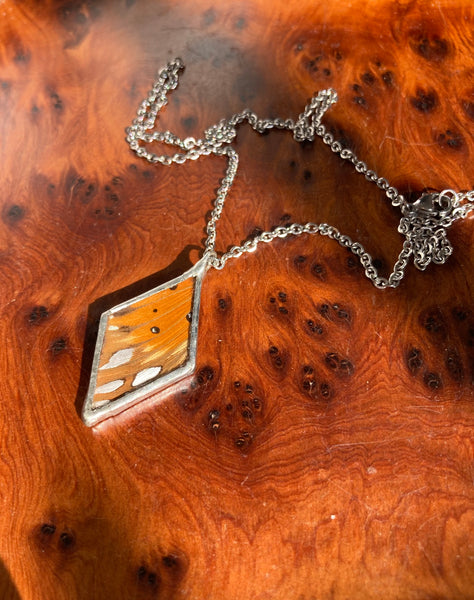 Gulf fritillary necklace