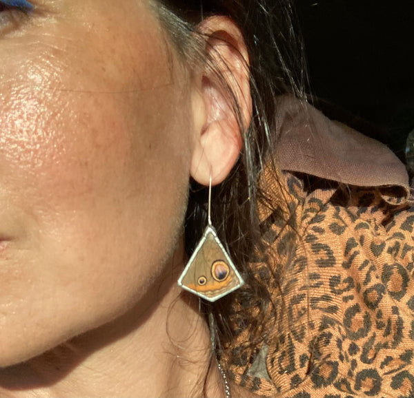 Buckeye kite earrings
