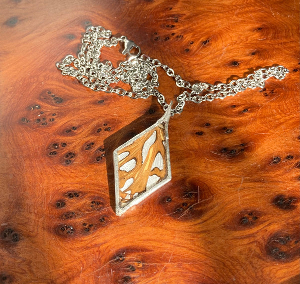 Gulf fritillary necklace