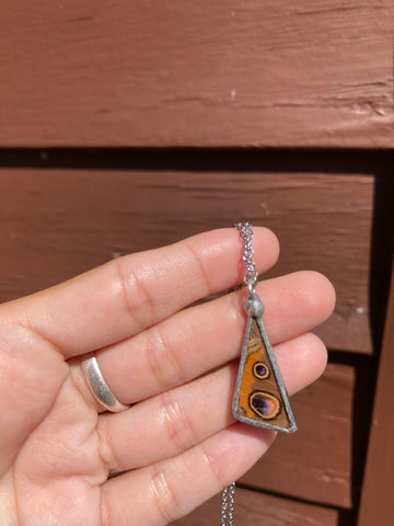 Buckeye triangle necklace