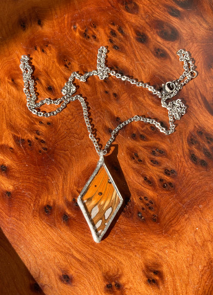 Gulf fritillary necklace