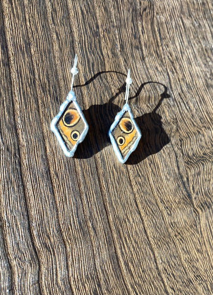 Buckeye butterfly petite drop earrings