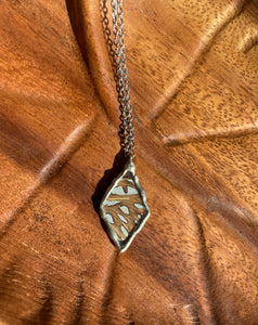 Gulf fritillary shimmer me silver necklace