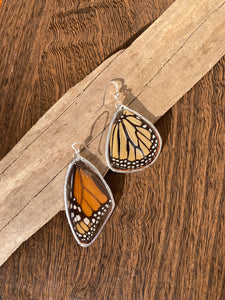 Monarch Butterfly forewing & hindwing earring set