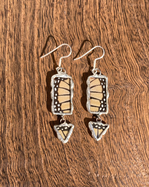 Monarch stripes and dots dangles