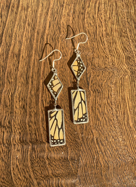 Monarch butterfly stripes and dots dangles